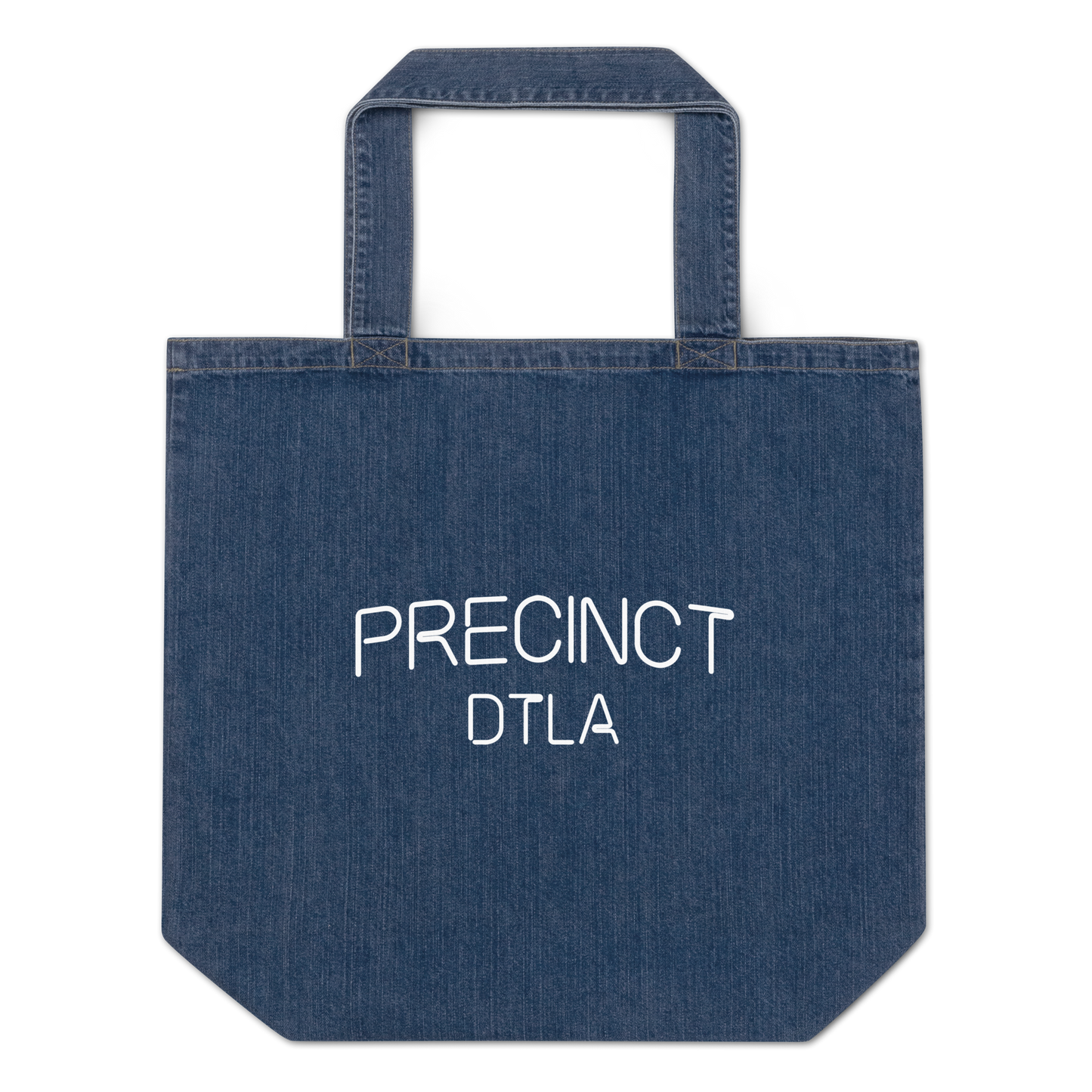 Organic denim tote bag